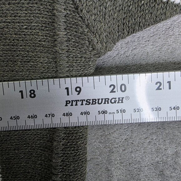 Mens Zara Green Knit Sweater Orange & White Stripes Short Sleeve Size M - Picture 6 of 8